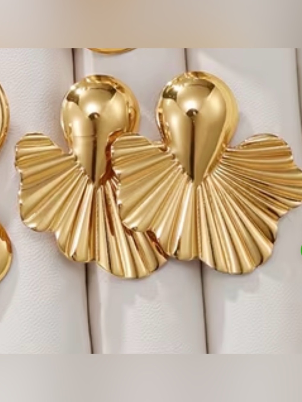 Gold Floral Statement Earrings - Women's Jewelry